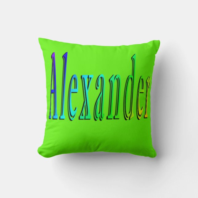 Colorful Alexander Name Logo, Throw Pillow (Front)