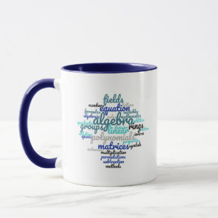 Colorful Algebra Word Cloud Mug