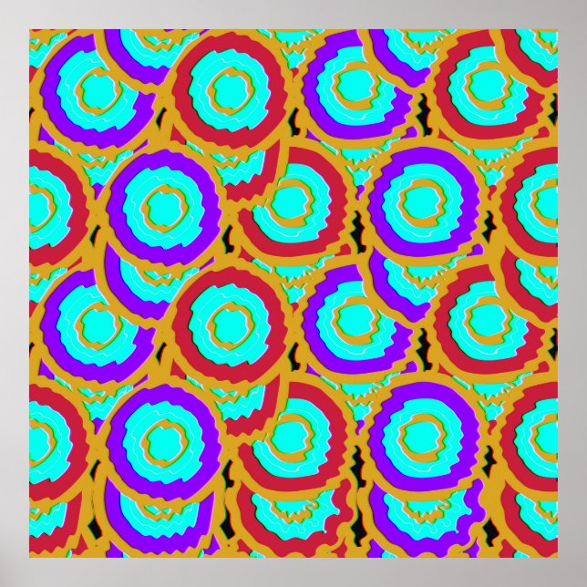 Colorful Algorithmic Geometric Pattern. Poster (Front)
