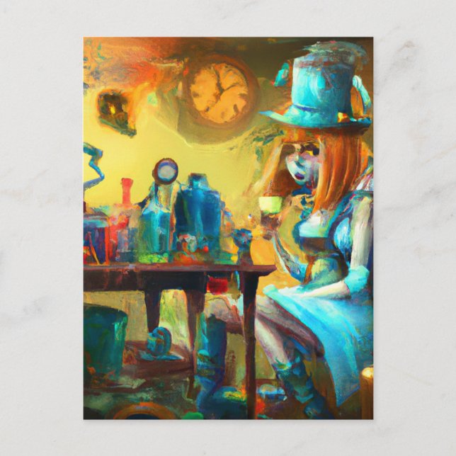 Colorful Alice in the Apothecary Postcard (Front)