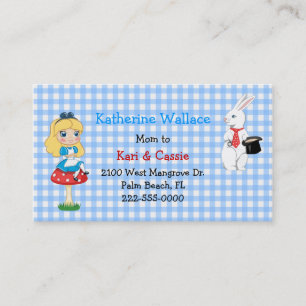 Colorful Alice in Wonderland Mommy Play Date Card