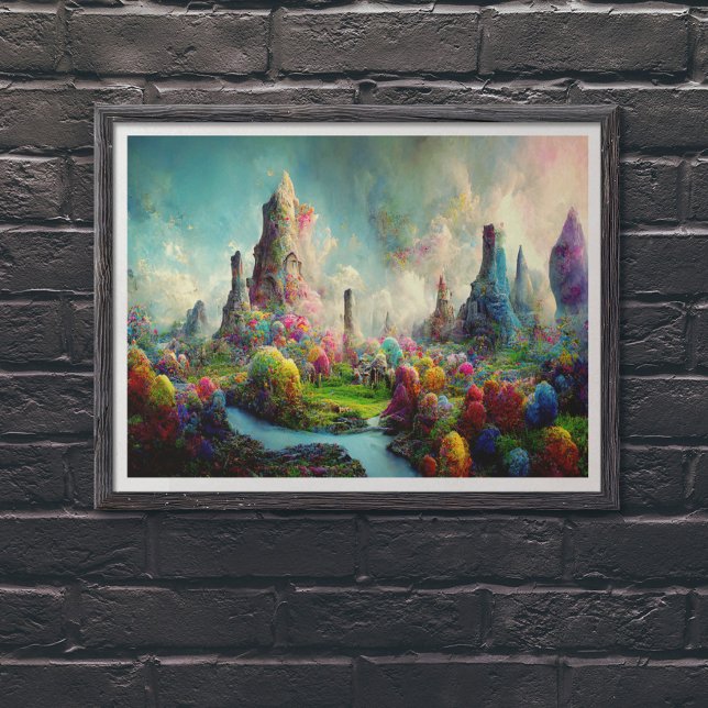 Colorful Alien Fantasy Nature Landscape Poster (Creator Uploaded)