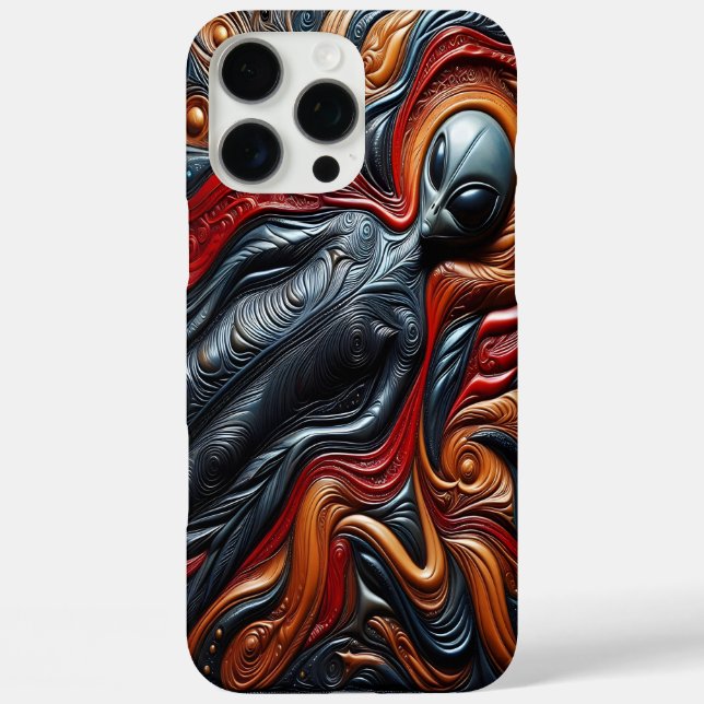 Colorful Alien Figure Case-Mate iPhone Case (Back)