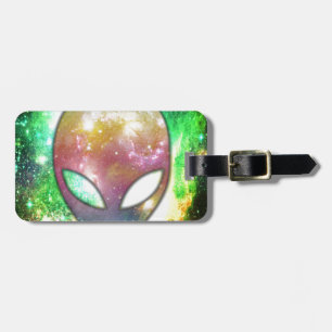 Colorful Alien Luggage Tag