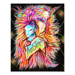 Colorful Alien Monster Art Pen Drawing Fantasy Photo Print