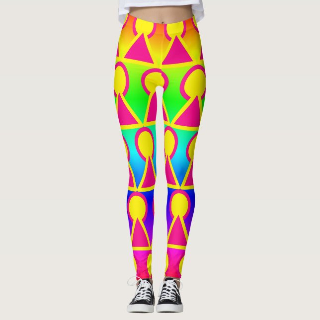 Colorful All-Over-Print Leggings (Front)