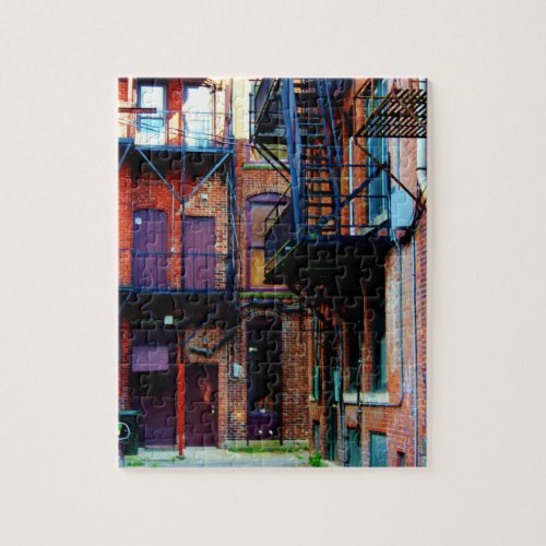 Colorful Alley in Oneonta NY Jigsaw Puzzle