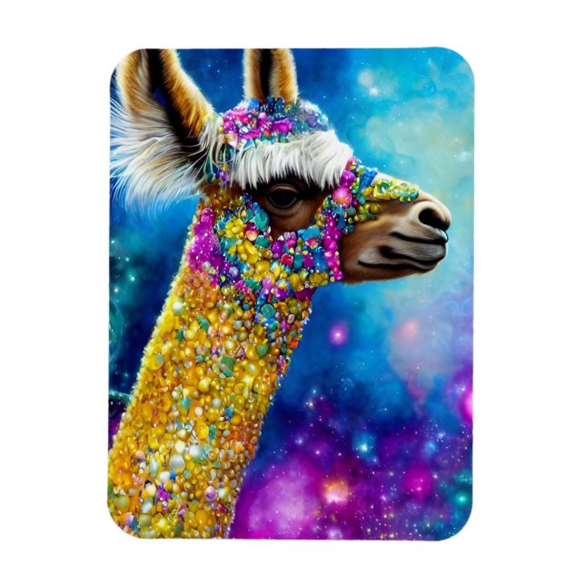 Colorful Alpaca Magnet (Vertical)