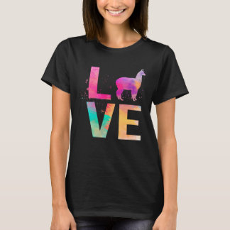 Colorful Alpaca Mom  Alpaca T-Shirt