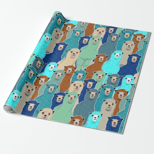 Colorful Alpacas Wrapping Paper