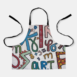 Colorful Alphabet All-Over Print Apron