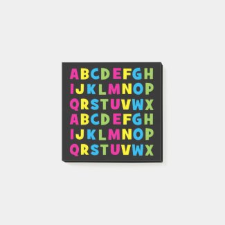 Colorful Alphabet Back To School