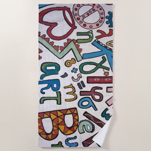 Colorful Alphabet Beach Towel