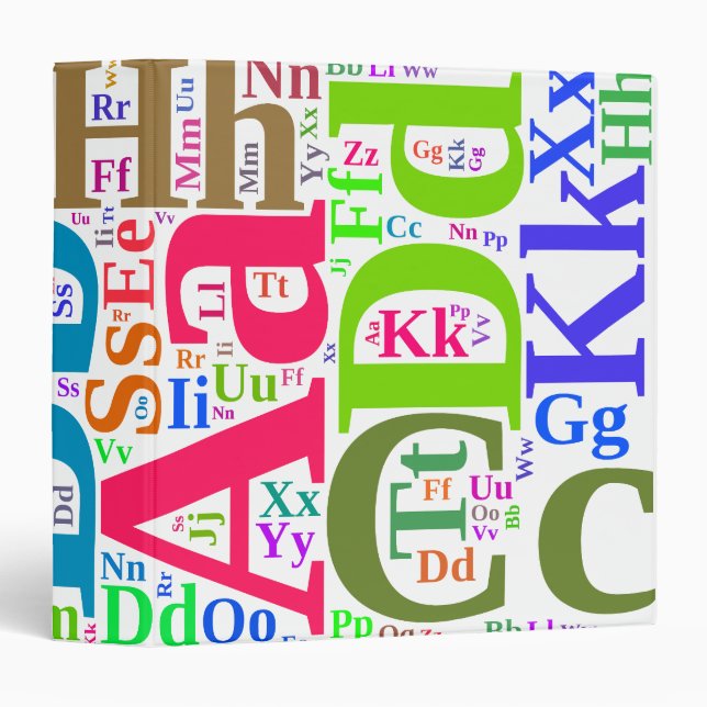 Colorful alphabet binder (Front/Spine)