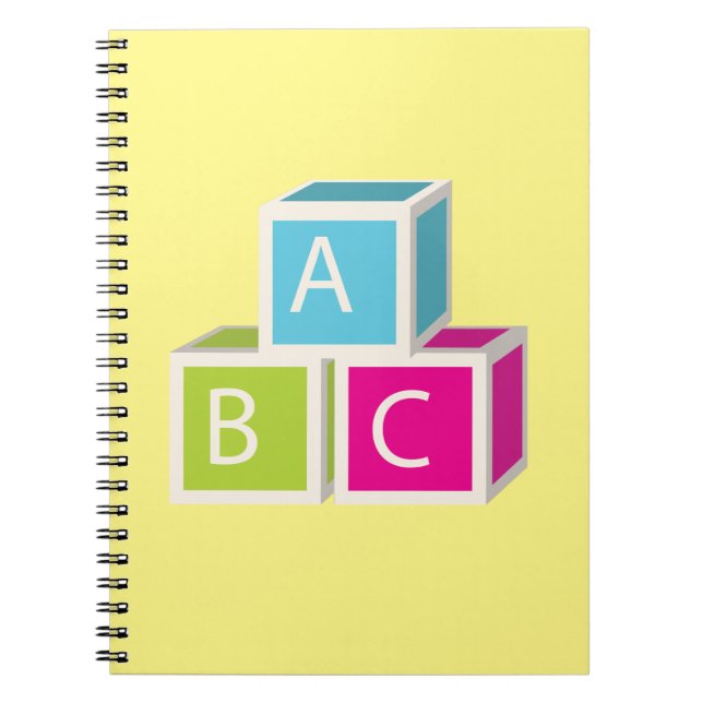 Colorful Alphabet blocks Notebook (Front)