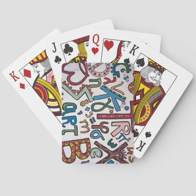 Colorful Alphabet Classic Playing Cards (Back)