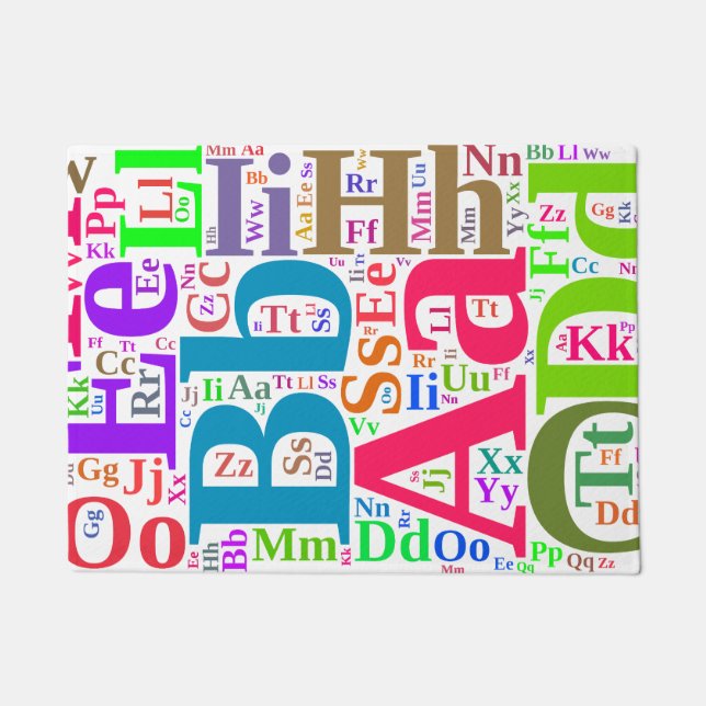 Colorful alphabet doormat (Front)