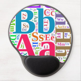 Colorful alphabet gel mouse pad