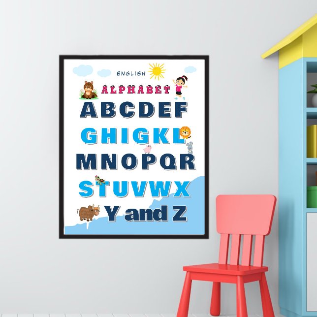 Colorful Alphabet Learning Poster  (Creator Uploaded)