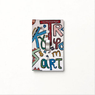 Colorful Alphabet  Light Switch Cover