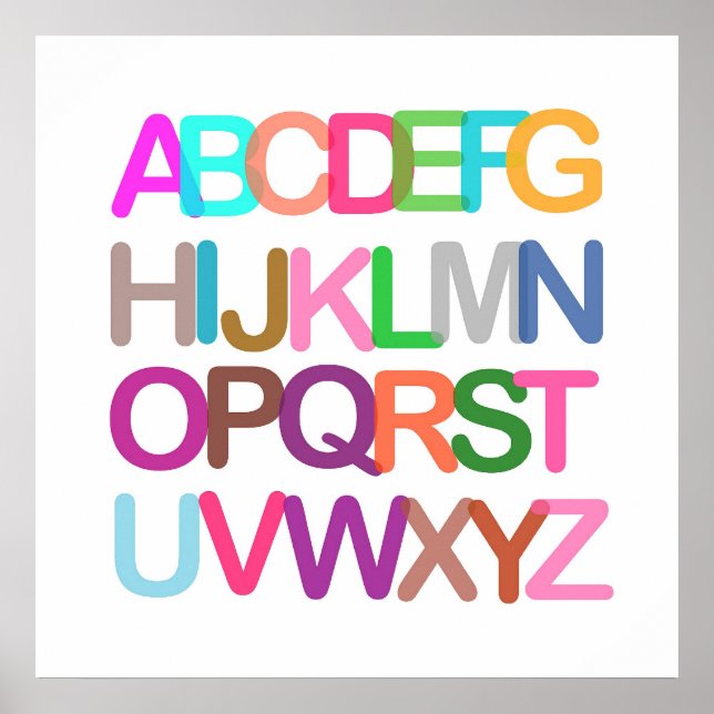 colorful alphabet nursery poster (Front)