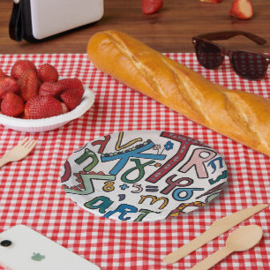 Colorful Alphabet Paper Plates