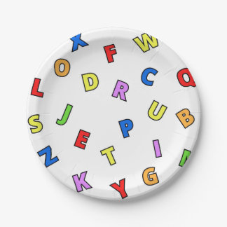 Colorful Alphabet Paper Plates