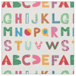 Colorful Alphabet Pattern Fabric