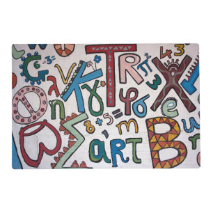 Colorful Alphabet  Placemat
