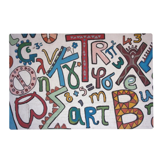 Colorful Alphabet  Placemat (Front)