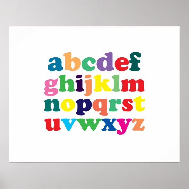 Colorful Alphabet Poster (Front)