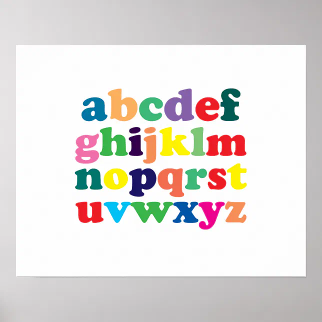 Colorful Alphabet Poster | Zazzle