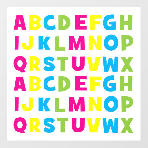 Colorful Alphabet Pre School Floor Decals