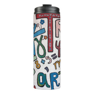 Colorful Alphabet Thermal Tumbler