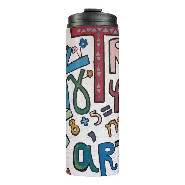 Colorful Alphabet Thermal Tumbler (Front)