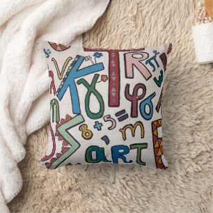 Colorful Alphabet Throw Pillow
