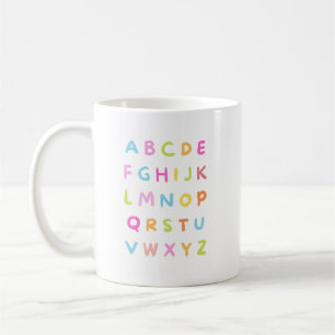 Colorful Alphabet Typography Coffee Mug