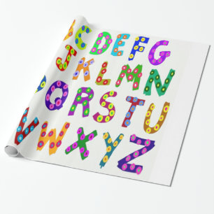 Colorful Alphabet Wrapping Paper