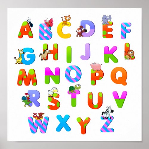 Colorful Alphabetical Letters Poster