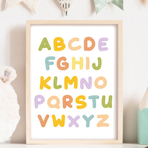 Colorful Alphabets Cutie Nursery  Poster