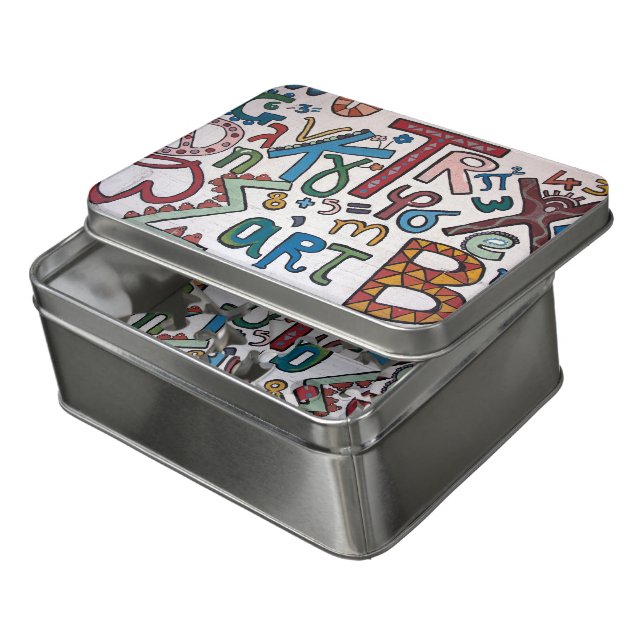 Colorful Alphabets Jigsaw Puzzle (Lid Open)