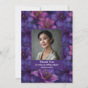 Colorful Amaryllis 21St Birthday Gifts For Mother Thank You Card