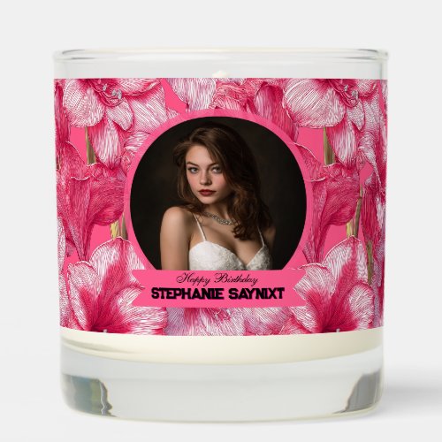 Colorful Amaryllis 40Th Birthday Party Scented Candle