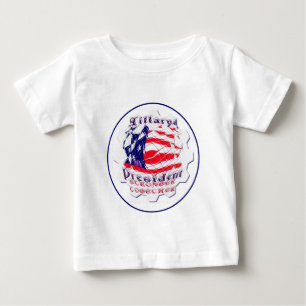 Colorful American Flag Colors Hillary for USA Pres Baby T-Shirt