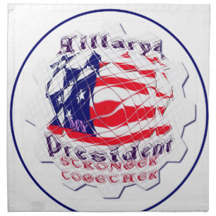 Colorful American Flag Colors Hillary for USA Pres Cloth Napkin