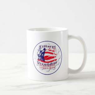 Colorful American Flag Colors Hillary for USA Pres Coffee Mug