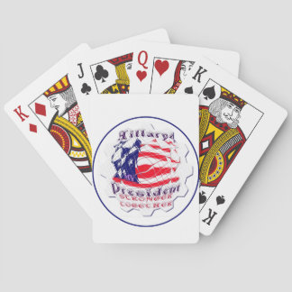 Colorful American Flag Colors Hillary for USA Pres Poker Cards