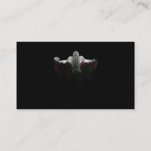 Colorful American Football Player Business Card