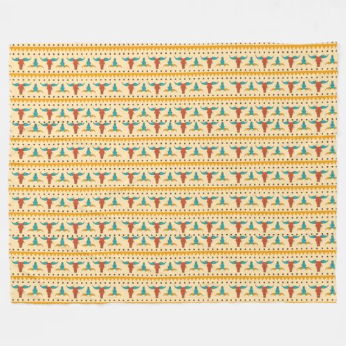 Colorful American Southwest themed pattern Fleece Blanket