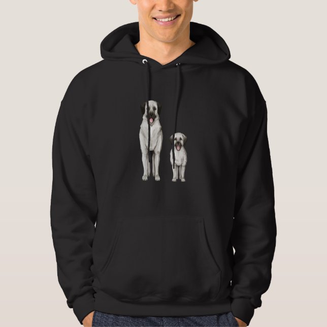 Colorful Anatolian Shepherds Dog Realistic Animal Hoodie (Front)